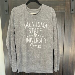 Oklahoma State University Gray Sweatshirt long length with thumb holes